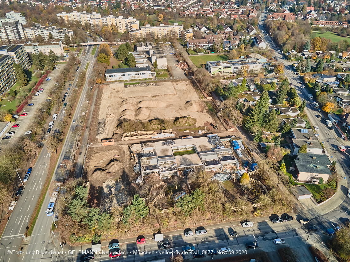 09.11.2020 - Baustelle der neuen Grundschule am Karl-Marx-Ring in Neuperlach